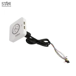 Nút Nguồn Lớn Waka – Vuông Cao Cấp (Vặn) (2 USB + Audio + Power + Led) - Bezon Buôn Ma Thuột