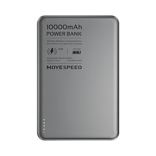 Sạc dự phòng từ tính Movespeed W10 | 10000mAh, 20W, Đen