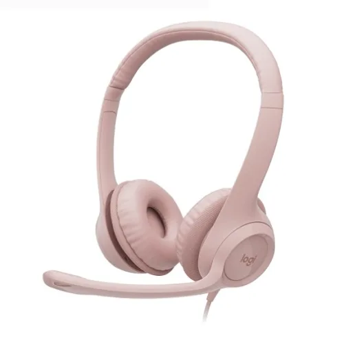 Tai nghe Logitech H390 (981-001282) | Có dây, USB, Headset, Hồng