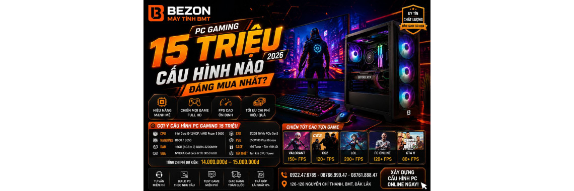 PC Gaming 20 Triệu 2026: Build Cấu Hình Nào Chơi Game Tốt Nhất?