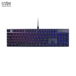 Bàn Phím Cơ Cooler Master SK622 Space Gray | Low Profile, Red Switch, RGB, TKL, Wireless
