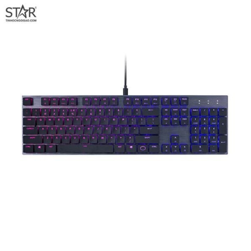 Bàn Phím Cơ Cooler Master SK622 Space Gray | Low Profile, Red Switch, RGB, TKL, Wireless