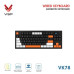 Bàn Phím Giả Cơ Có Dây VSP VK78 | Black-White-Orange (KM04-VK78000164)