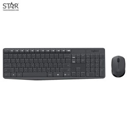 Combo phím chuột văn phòng Logitech MK235 | Wireless, Fullsize, Black
