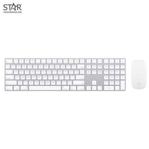 Combo phím chuột văn phòng Apple A1843 | Bluetooth, Fullsize, White