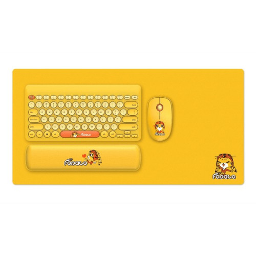 Combo phím chuột văn phòng FD LK586 | Wireless, Mini, Yellow