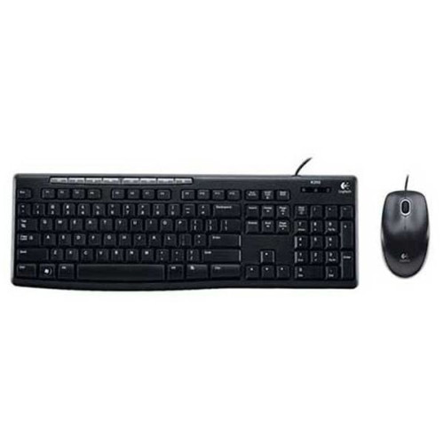 Combo phím chuột văn phòng Logitech MK200 | Có dây, Fullsize, Black
