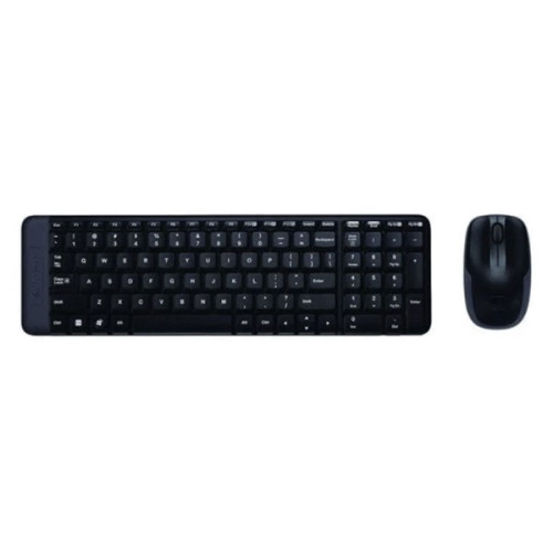 Combo bàn phím chuột không dây Logitech MK220 | 2.4GHz, màu đen