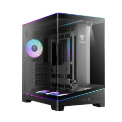 Thùng máy Gamdias Atlas P6 CG (Kèm sẵn 4 Fan ARGB) | F-ATX, Mid Tower, Kính cường lực, Đen