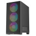 Thùng máy Gaming LinkTech Bahamut M 4F M-ATX (Kèm Sẵn 4 Fan Fixed RGB) - Đen