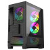 Thùng máy Gaming LinkTech Bahamut M 4F M-ATX (Kèm Sẵn 4 Fan Fixed RGB) - Đen