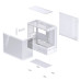 Thùng máy Jonsbo D200 Micro-ATX | Trắng, Kính Cong