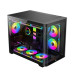 Thùng máy LinkTech Siren M (Chưa kèm Fan) | M-ATX/ITX, Mặt kính cong, Đen