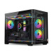 Thùng máy Magic Gaming GM-02 Pro Curved M-ATX Support AIO 360 (Hồ Cá) Không Kèm Sẵn Fan - Đen - 5