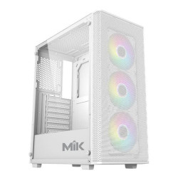 Thùng máy MIK Aion White | Kèm sẵn 3 Fan ARGB