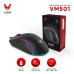 Chuột gaming VSP VM501 | Có dây, 7200 DPI, 115g, RGB, Đen