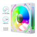Quạt tản nhiệt PC Coolmoon F3 | Kit 3 fan 122mm, ARGB, Trắng