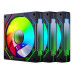Quạt tản nhiệt PC Coolmoon F3 Pro | Kit 3 fan 120mm, ARGB, Đen