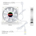 Quạt tản nhiệt PC Coolmoon S6 ARGB | Fan lẻ 120mm, ARGB, Trắng