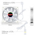 Quạt tản nhiệt PC Coolmoon S6 ARGB | Fan lẻ 120mm, ARGB, Trắng