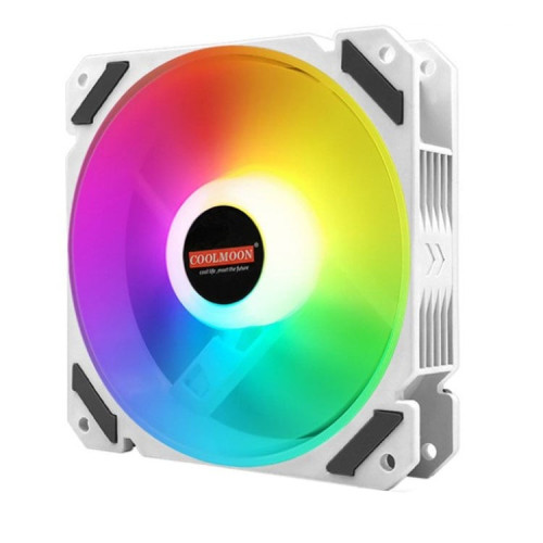 Quạt tản nhiệt PC Coolmoon TY1 | ⁠Fan lẻ 120mm, RGB, Đen