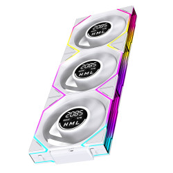 Quạt tản nhiệt PC Leopard Interstellar V4 | Kit 3 Fan 120mm, ARGB, Gió ngược, Trắng