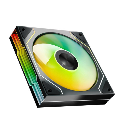 Quạt tản nhiệt PC Leopard StarTrail | Fan lẻ 120mm, ARGB, Gió ngược, Đen