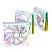 Quạt tản nhiệt PC Leopard Prism 4RS Ultra | Fan lẻ 120mm, ARGB, Gió ngược, Trắng