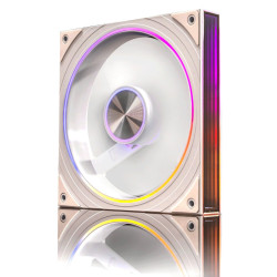 Quạt tản nhiệt PC Leopard TransWarp | Fan lẻ 140mm, ARGB, Gió thuận, Trắng