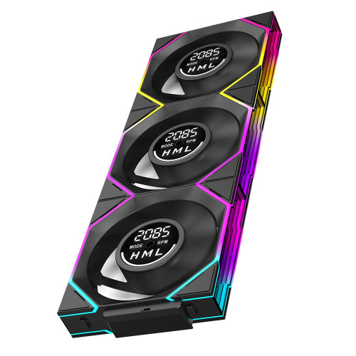 Quạt tản nhiệt PC Leopard Interstellar V4 | Kit 3 Fan 120mm, ARGB, Gió ngược, Đen