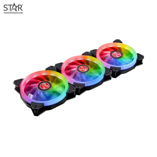 Quạt tản nhiệt PC Raijintek Iris ADD-3 | Kit 3 fan 121mm, RGB