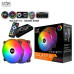 Quạt tản nhiệt PC Xigmatek EN46089 Galaxy III DX200 | Kit 2 fan 200mm, ARGB, Đen