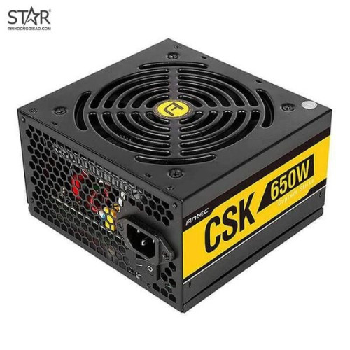 Nguồn máy tính Antec Antom Csk650, 650W 80 Plus Bronze (Upc 0761345117470) | Non Modular, ATX