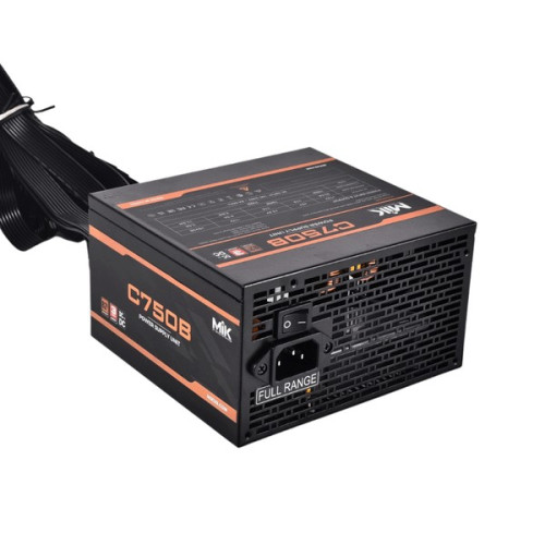 Nguồn máy tính Mik C750B (Hiệu Suất 87%) (Dc To Dc) - Đen