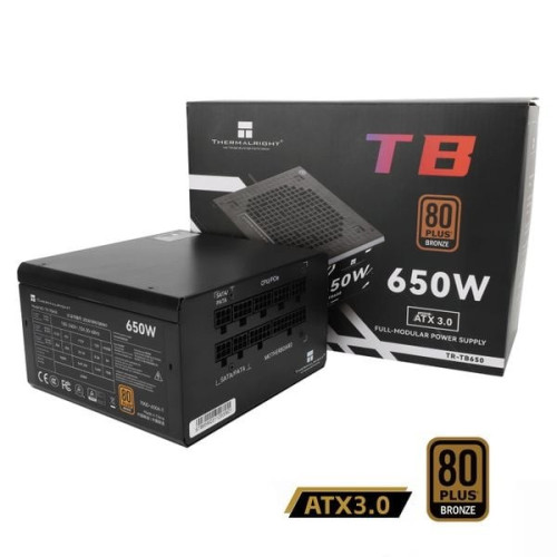 Nguồn máy tính Thermalright TB-650 80 Plus Bronze | ATX3.0, Full Module, Đen