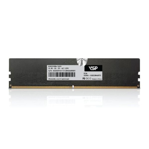 RAM PC VSP 8GB DDR4 3200MHz | (1x8GB), CL18, Hỗ trợ Intel/AMD, XMP, Không Tản (P/N DD04-8GDDR40173)