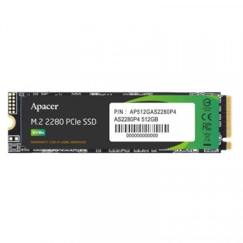 Ổ cứng SSD Apacer AS2280P4 512GB | PCIe Gen3 x4 NVMe, M.2 2280 (AP512GAS2280P4-1)
