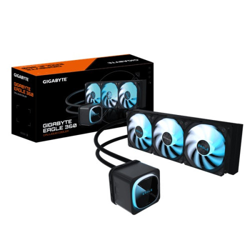 Tản nhiệt nước GIGABYTE Eagle 360 | ARGB, Radiator 360mm, HDB Fan, Đen