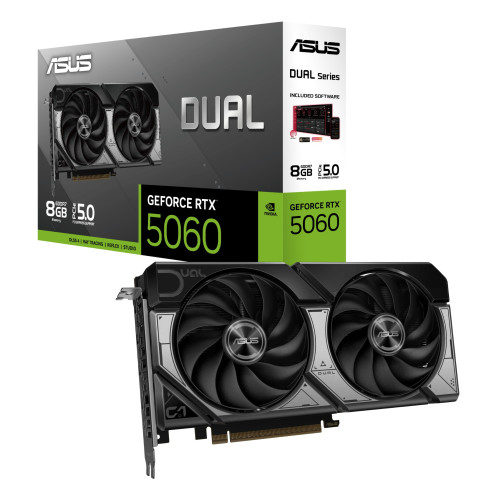 Card màn hình NVIDIA GeForce RTX 5060 ASUS Dual OC | 8GB GDDR7, 3840 CUDA, 550W