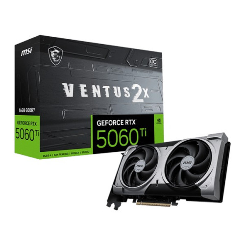 Card màn hình NVIDIA GeForce RTX 5060 Ti MSI VENTUS 2X PLUS OC | 16GB GDDR7, 4608 CUDA, 600W