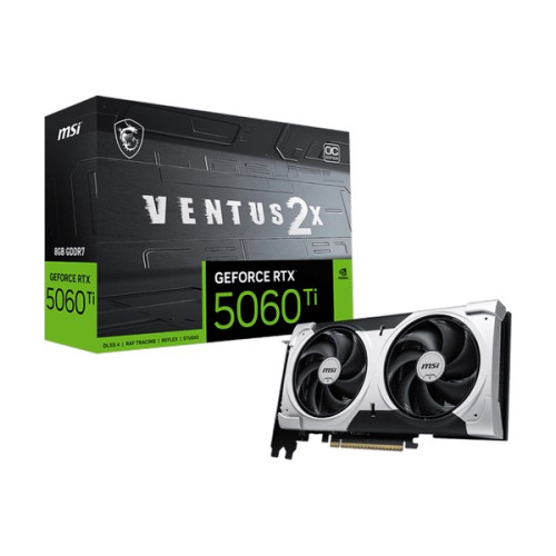 Card màn hình NVIDIA GeForce RTX 5060 Ti MSI VENTUS 2X PLUS OC | 8GB GDDR7, 4608 CUDA, 600W