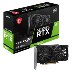 Card màn hình NVIDIA GeForce RTX 3050 MSI Ventus 2X OC | 6GB GDDR6, 2304 CUDA, 300W