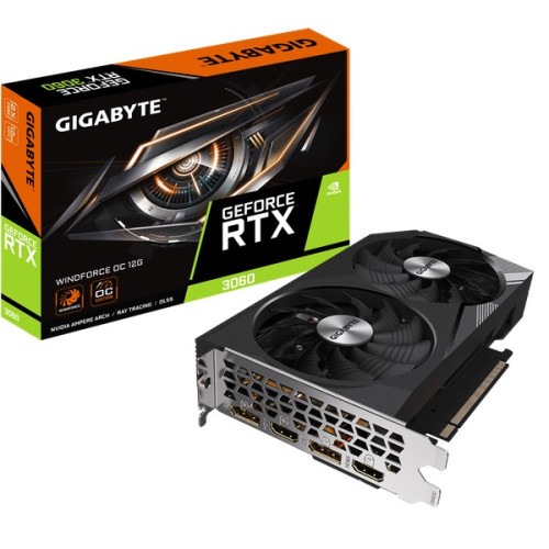 Card màn hình NVIDIA GeForce RTX 3060 Gigabyte WindForce OC | 12GB GDDR6, 3584 CUDA, 550W