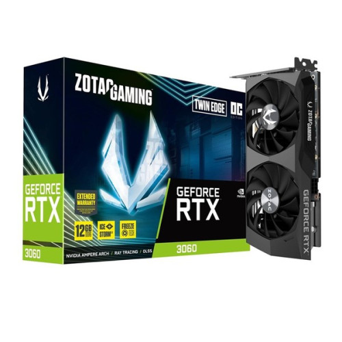 Card màn hình ZOTAC GAMING GeForce RTX 3060 Twin Edge OC | 12GB GDDR6, 192-bit, 3584 CUDA, PCIe 4.0