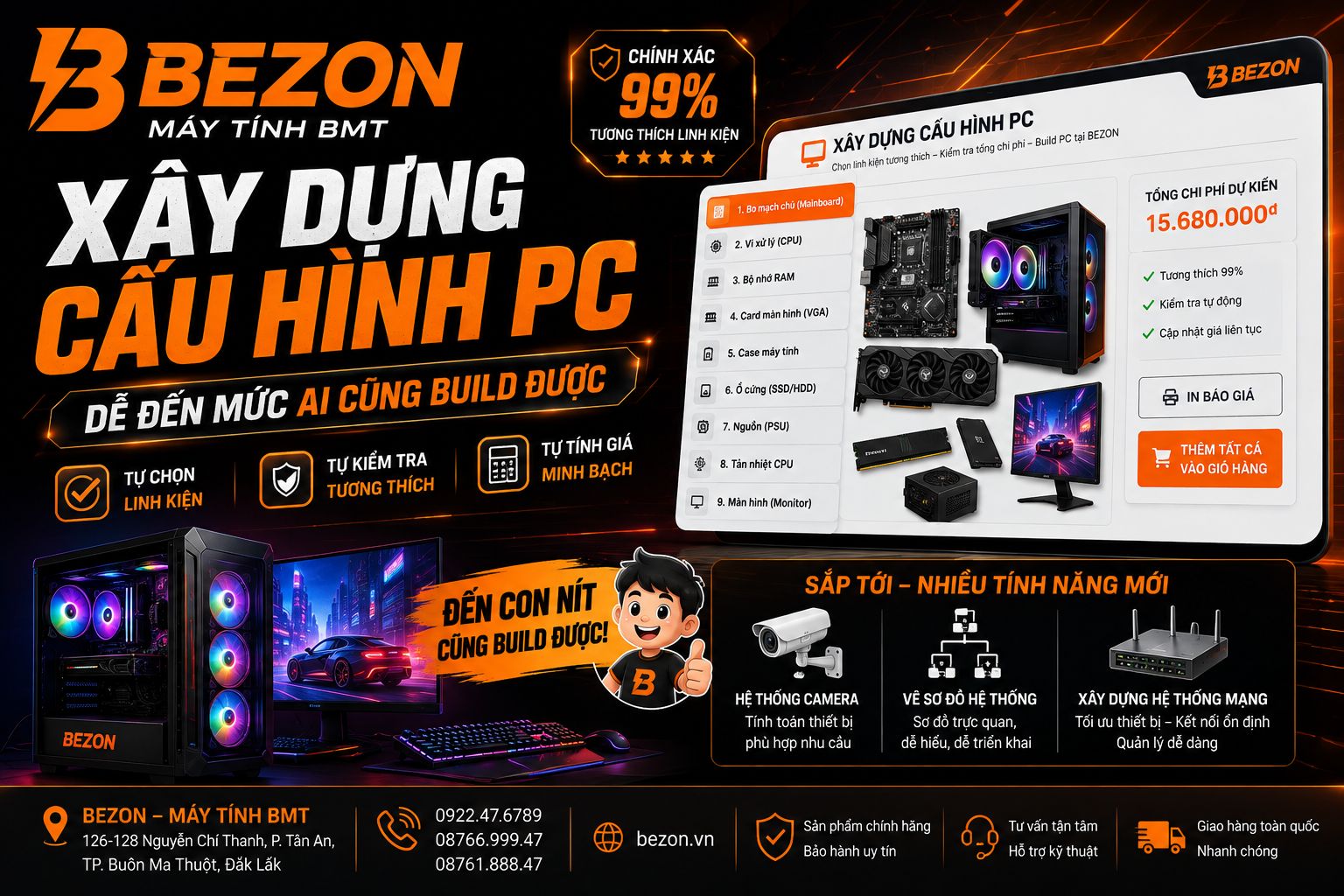 Xây Dựng Cấu Hình PC Online BEZON – Dễ Đến Mức Ai Cũng Có Thể Build PC
