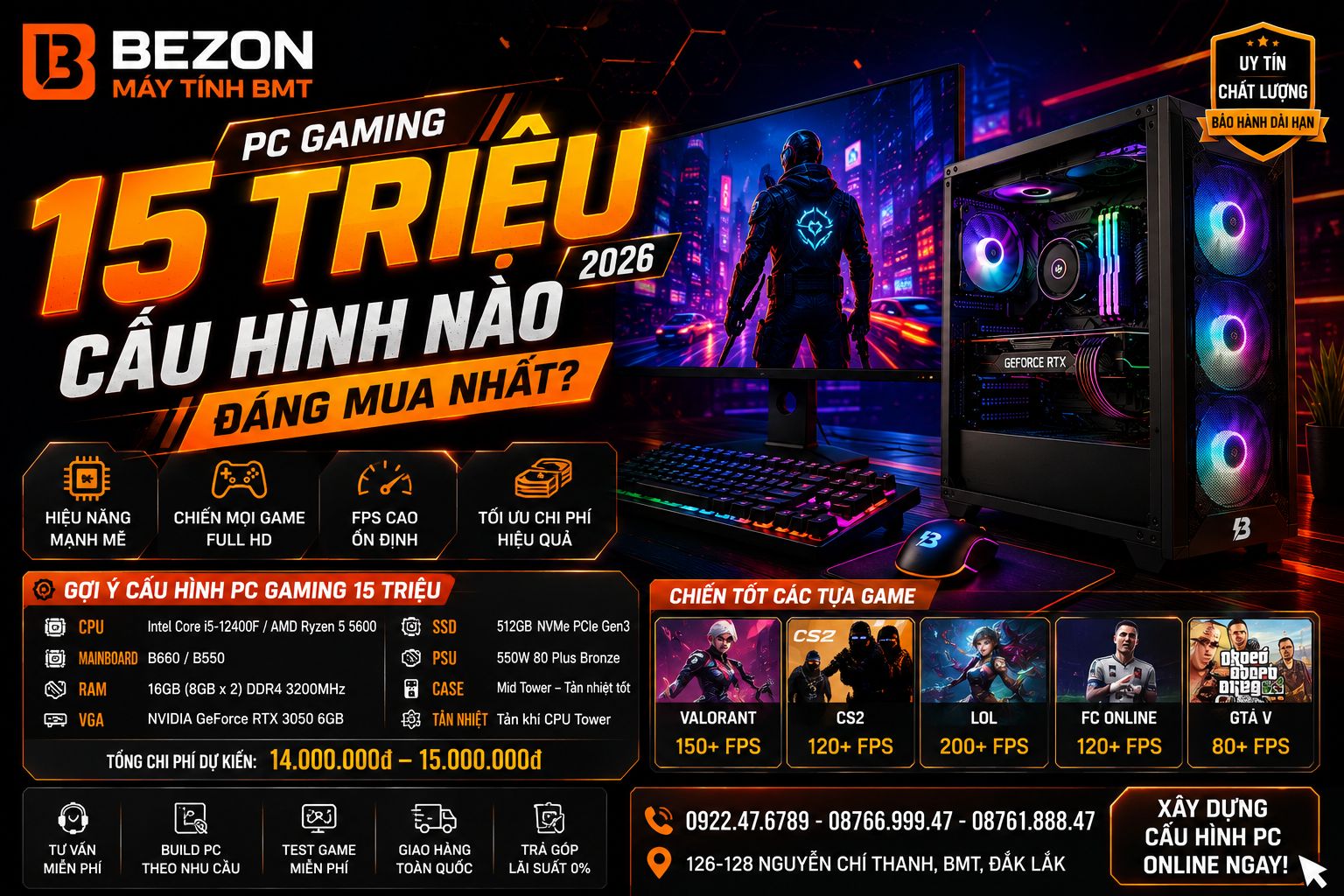 PC Gaming 20 Triệu 2026: Build Cấu Hình Nào Chơi Game Tốt Nhất?