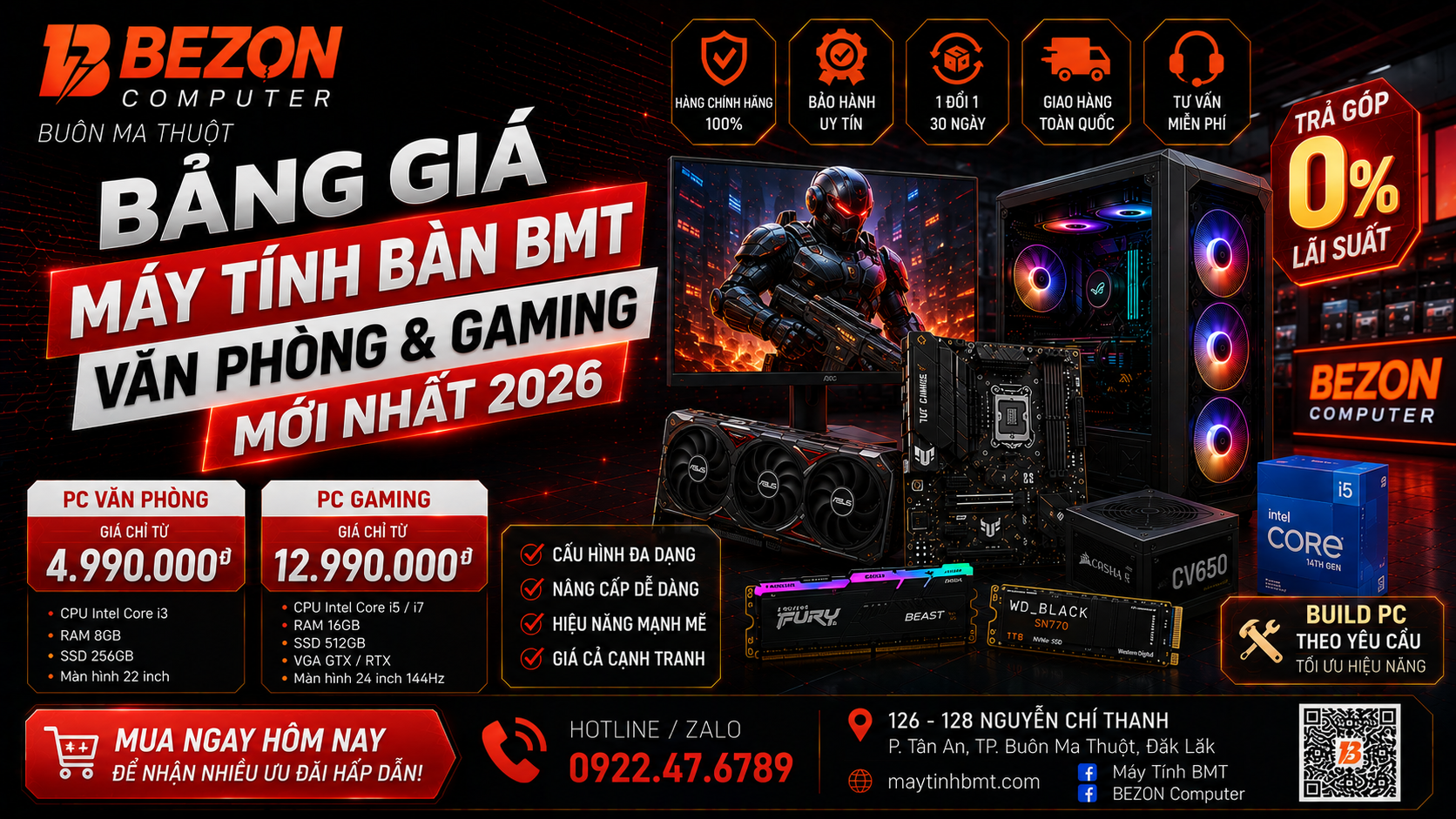 Bảng Giá Máy Tính Bàn BMT Văn Phòng Và Gaming Mới Nhất 2026