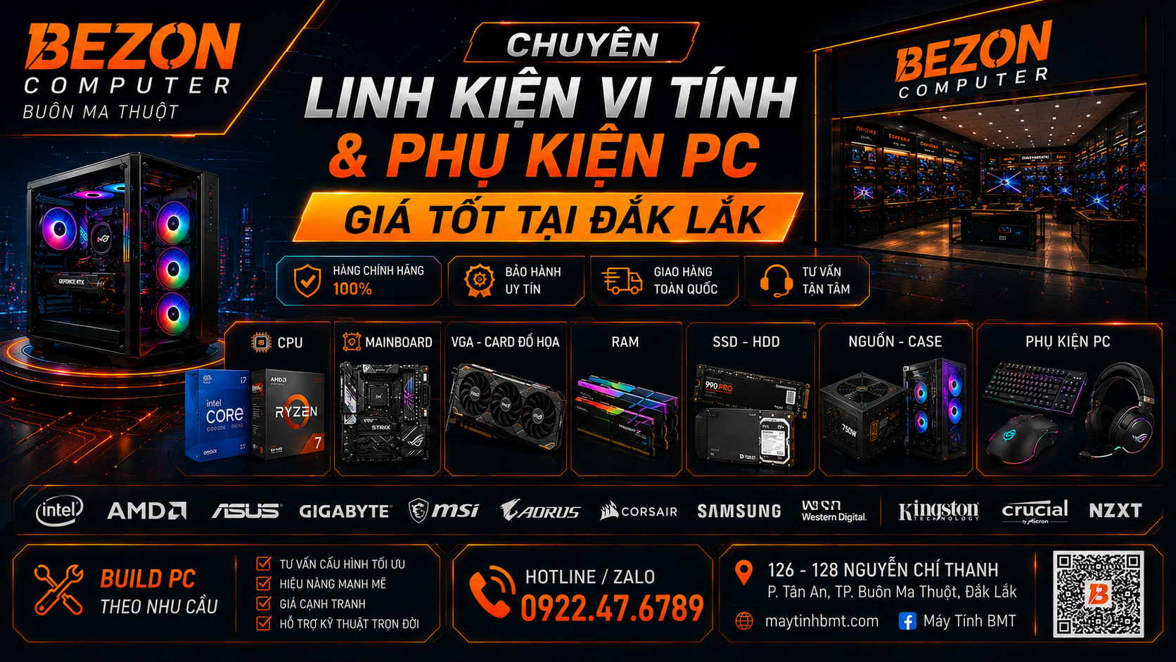 Chuyên Linh Kiện Vi Tính & Phụ Kiện PC Giá Tốt Tại Đắk Lắk