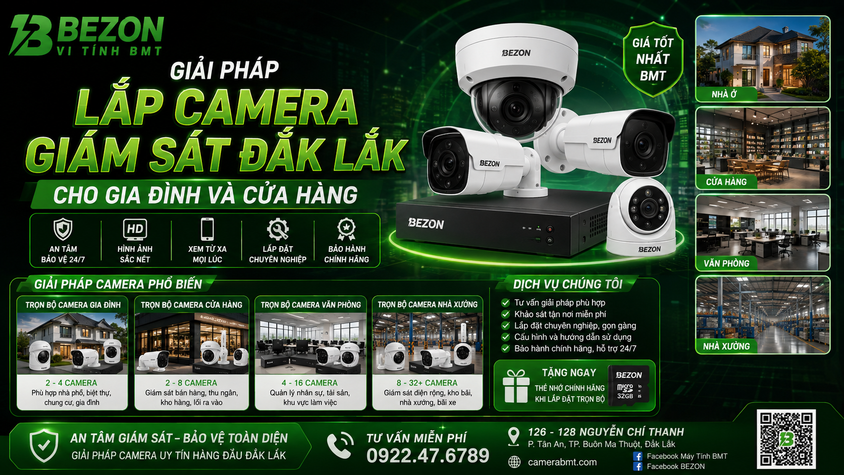 Giải Pháp Lắp Camera Giám Sát Đắk Lắk Cho Gia Đình Và Cửa Hàng