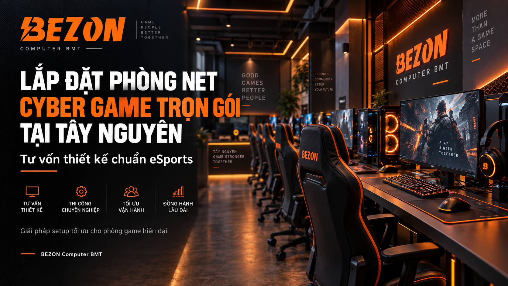 Lắp Đặt Phòng Net, Cyber Game Trọn Gói Tại Tây Nguyên: Tư Vấn Thiết Kế Chuẩn eSports